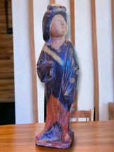 Tang Dynasty Style, Chinese Lady Statue, Resin, 17&quot; Tall, Painted, Antique look - $31.49