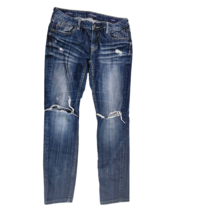 Vigoss Jeans Womens 29 Skinny Thompson Double Roll Cuff Distressed Mid Rise - $17.75