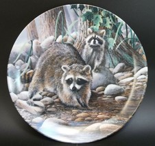 Friends Of The Forest Kevin Daniel Wild Animals Porcelain Plate The Raccoon - £12.86 GBP