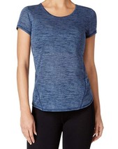 allbrand365 designer Womens Activewear Heathered Marled T-Shirt,Lucky Bl... - $22.18