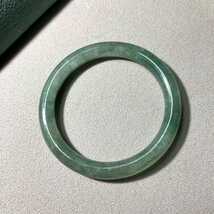 52mm Natural Icy Jadeite Bangle, Type A Jade - $230.00