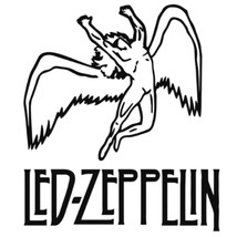 SoKno Kre8tions Led Zep Angel Icarus Vinyl Decal, Rock Band Logo Wall Ar... - $6.37