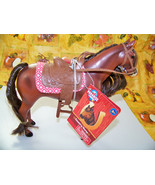 Paradise Kids Country Horse With Saddle and Accessories Saddle Brush Apple  - £23.95 GBP