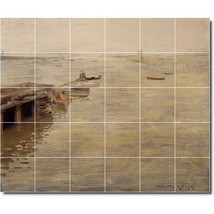 William Chase Waterfront Painting Ceramic Tile Mural BTZ01621 - £240.55 GBP+