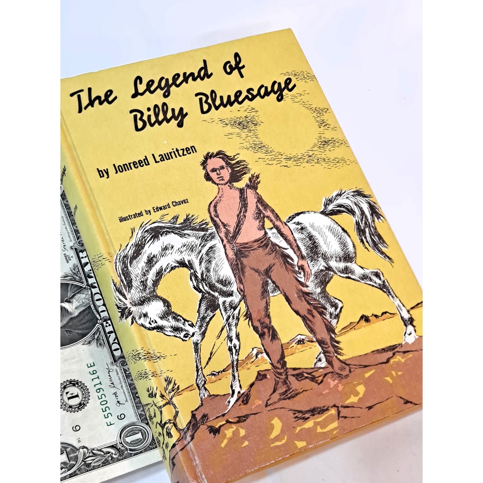 The Legend of Billy Bluesage by Jonreed Lauritzen (1961 Hardcover w/o DJ... - $15.79