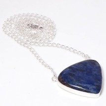 Sodalite Gemstone Handmade Fashion Ethni Chain Pendant Jewelry 1.30&quot; SA 302 - £4.01 GBP