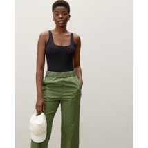Everlane The Easy Pant Pull On Cotton Stretch Pockets Green Size 2 - £38.00 GBP