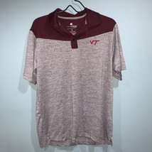  VT Virginia Tech Hokies Mens Polo Shirt Size Med Colosseum NCAA Sports - $12.19