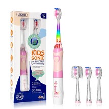 Kids Electric Toothbrush with 2 Mins Brushing Timer and 4 Replacement Bu... - £31.19 GBP