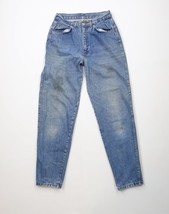 Vintage 90s Streetwear Womens 11 Distressed High Waist Tapered Jeans Blu... - $34.60