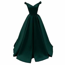 Off The Shoulder V Neck Long Formal Prom Evening Dress Party Gowns Teal US 10 - £64.32 GBP