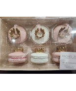 Rachel Zoe Valentines Resin Macaroon Crown Ornaments Pink White Decor  NWT - €30,38 EUR