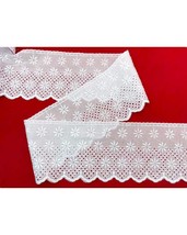 English embroidery lace braid 9cm San Gallo 4BF41 scalloped ruffles unique-
s... - £2.81 GBP