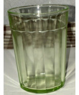 Vintage Green Depression Glass Paneled Tumbler - $14.85