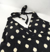 Mossimo Juniors Tankini Swimsuit Top Black Cream Dots Size Medium M NEW - £7.72 GBP