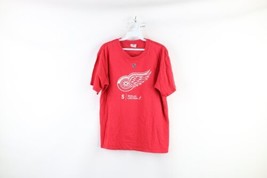 Vintage Mens Medium Thrashed Nicklas Lidstrom Detroit Red Wings Hockey T-Shirt - £19.74 GBP