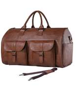 FR Fashion Co. 22&quot; Men&#39;s Classic Leather Duffel Bag - £65.53 GBP+
