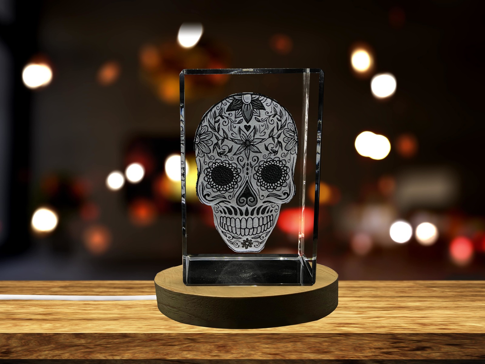 Mayan Skull 7x10 Laser Engraved Wood Silhouette Mayan Skull 7x10 Laser Engraved Wood Silhouette
