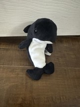 Ty Beanie Baby Waves The Orca Whale 7 inch Plush Stuffed Animal Toy PVC pellets - £7.12 GBP