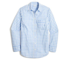 NEW J.Crew Factory Light Blue Gingham Button Shirt Signature Fit Size Medium NWT - £30.65 GBP