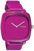 NWOT Nixon A167645-00 Women&#39;s &quot;The Shutter&quot;  Shocking Pink Marbled Case Watch - £43.48 GBP