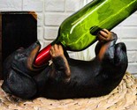 Ebros Black &amp; Tan Sausage Wiener Dachshund Dog Wine Bottle Holder Figuri... - $33.95