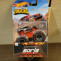 Hot Wheels Monster Trucks Chevy Camaro SS Borla 1:64 Metal Die-Cast - $18.13