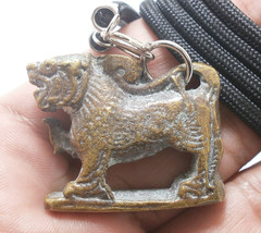 Rajasi Singha Thai Magic Lion Brass Pendant Amulet Strong Protection Necklace - £21.60 GBP