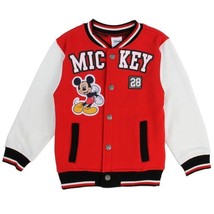 Disney Mickey Mouse Letterman Varsity Red White Jacket 4T - £15.64 GBP