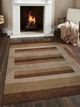 Glitzy Rugs UBSL0B904L04X01A11 6 x 9 ft. Hand Knotted Gabbeh Wool Contemporary R - £177.53 GBP