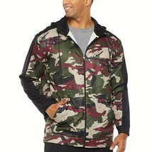 Foundry Men&#39;s Full Zip Long Sleeve Hoodie Black &amp; Green Camo Size 3XL NEW - $743.81 MXN