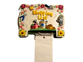 wall hanging, SHOPPING LIST, ceramic hand painted, w/pen on chain &amp; note... - $3.00