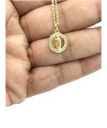 Our Lady Of Guadalupe 14k Gold Plated Medal Pendant Charm Necklace 16&quot; C... - $239.00 MXN