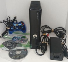 Microsoft Xbox 360 Model 1439 250GB Console, Wired Controller, Cables, 3 Games - $89.09
