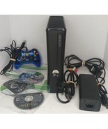 Microsoft Xbox 360 Model 1439 250GB Console, Wired Controller, Cables, 3 Games - £71.21 GBP