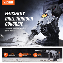 VEVOR Demolition Jack Hammer, 1400W Electric Jackhammer Heavy Duty, 2pcs... - $81.99