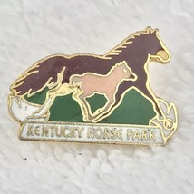Kentucky Horse Park Pin Vintage Travel Souvenir Metal Gold Tone Enamel - £8.55 GBP