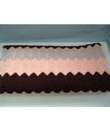 vintage handmade chevron zig zag ripple afghan lap blanket need finished  - $33.83 CAD