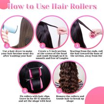 Self Grip Rollers Hair Curlers 30Pcs Set with 18Pcs Hair Roller 3 Sizes (6 Large - £14.37 GBP