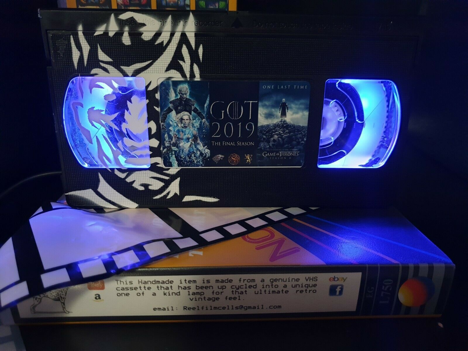 Retro VHS Night Light table lamp,Twin Peaks Art Work!Amazing Gift For Any Movie  Item image 5