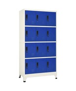 vidaXL Locker Cabinet Grey and Blue Steel Large Modern Locks - $31,729.60 MXN