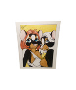 Spotted Skunk Fem Couple Anthro Drawing Print Terrie Smith Art 2001 Litt... - $89.13 CAD