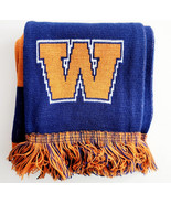 Wheaton College Scarf Orange Blue Ruffneck Scarves LN 60&quot; x 7&quot; Mass BAGS1 - $54.69 CAD