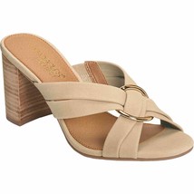 Aerosoles Women Cross Strap Slide Sandals High Water Size US 11M Bone Nubuck - £23.79 GBP