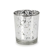 Darice David Tutera Silver Spot Plating Glass Votive Candle Holder - £13.18 GBP