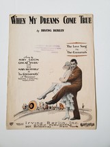 1929 &quot;When My Dreams Come True&quot; by Irving Berlin Vintage Sheet Music - £9.59 GBP