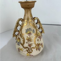 Bud Vase Royal Chelsea Pottery H &amp; G Burslem Bedford England Gold Floral  - £95.22 GBP