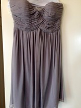 Donna Morgan&#39;Morgan&#39; Strapless Sterling Silk Dress Size 8 - £54.72 GBP