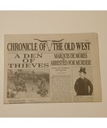 Chronicle of the Old West September 2006 Marquis de Mores Arrested for M... - $143.54 MXN