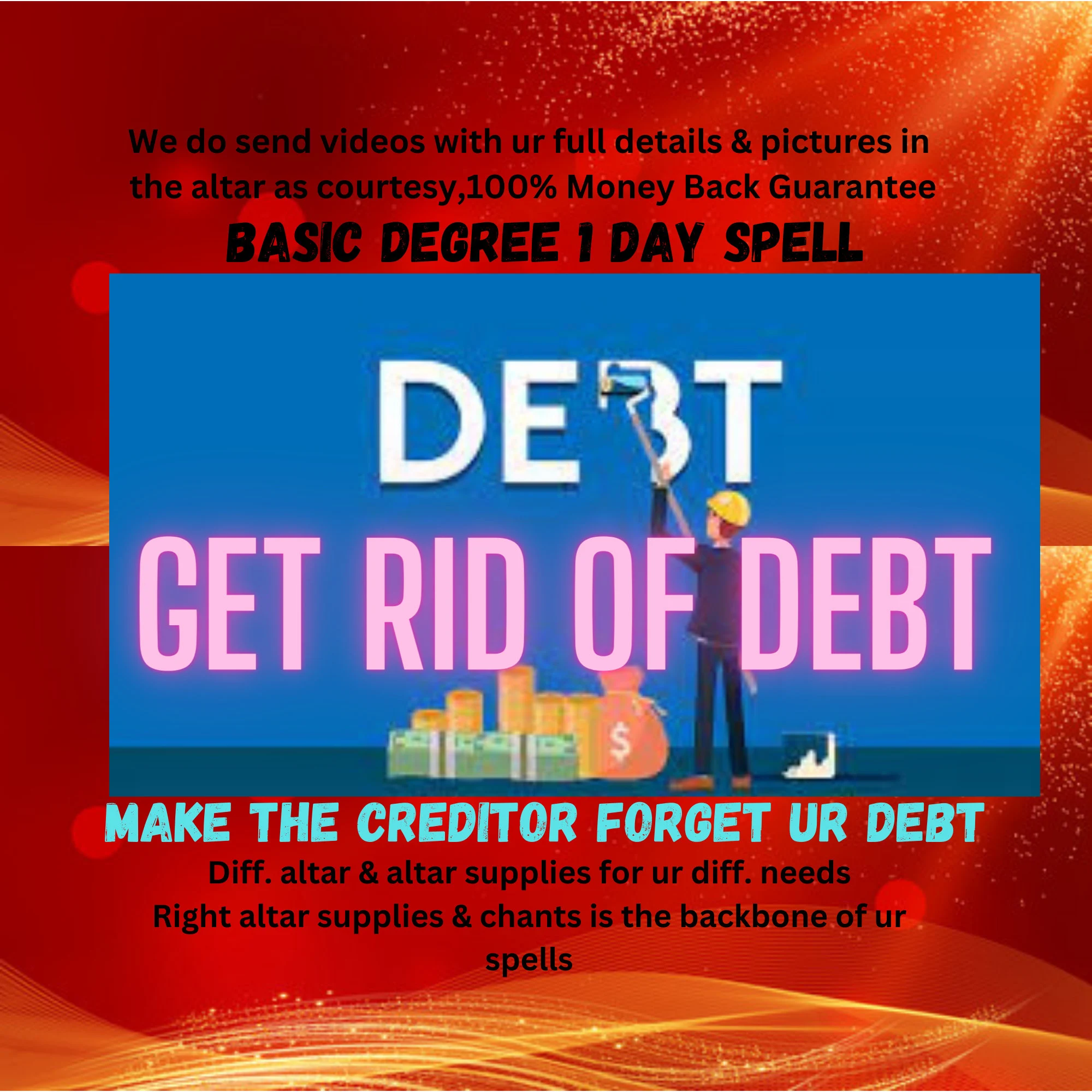 Extreme Debt banish your debts to become debt free, Debt Free Spell, Debt free - £495.74 GBP